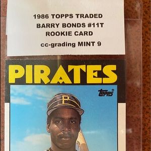 1986 Topps Traded Barry Bonds ‘R’ MINT 9
